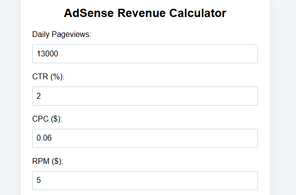 AdSense Revenue Calculator: Estimate Your Earnings from Google AdSense