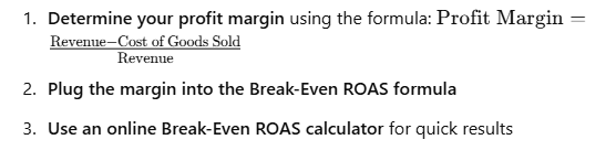 Break-Even ROAS Calculator: Maximize Your Ad Profitability