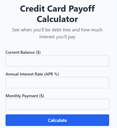 Credit Card Payoff Calculator to Crush Your Debt