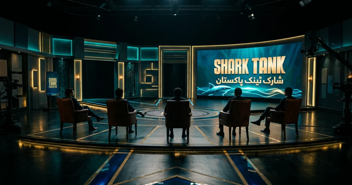 Shark Tank Pakistan Season 1 judges sitting at the panel