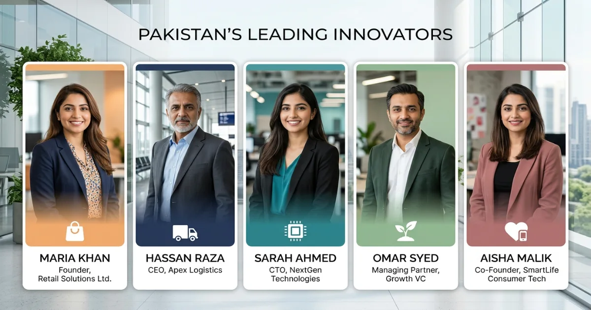 Individual Shark Tank Pakistan judges list portraits and investment sectors