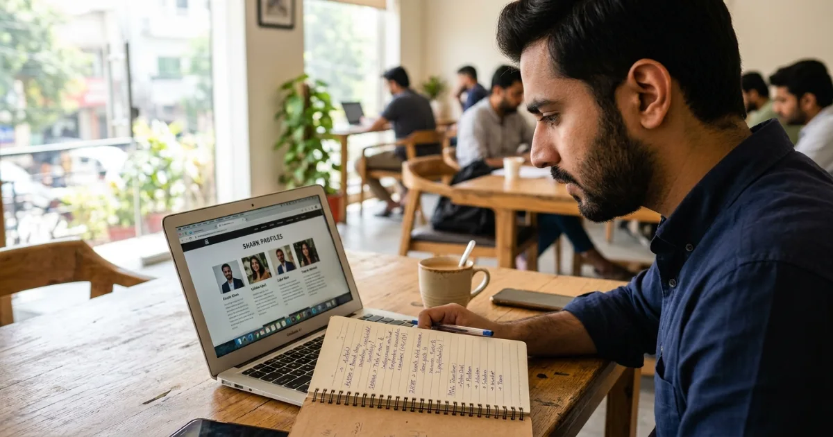 Founder researching Shark Tank Pakistan judges list before applying