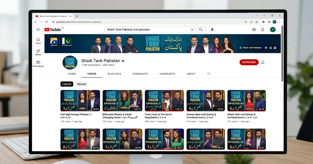 YouTube search results for watch Shark Tank Pakistan online full episodes official channel 2026