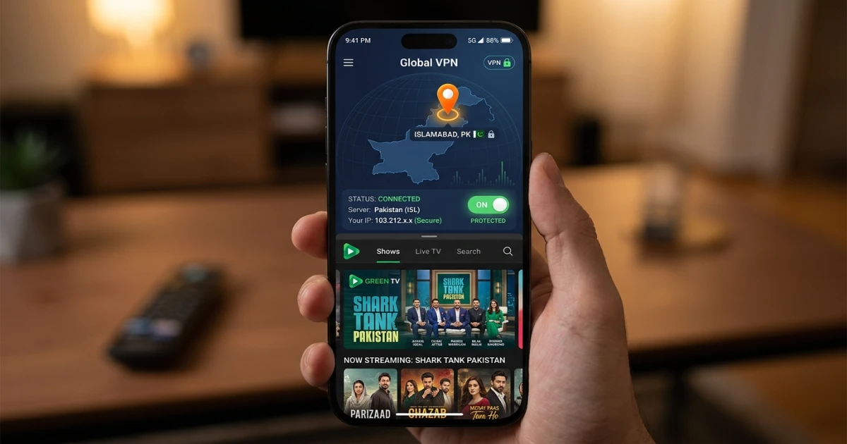 VPN connection to watch Shark Tank Pakistan online from outside Pakistan for overseas viewers 2026