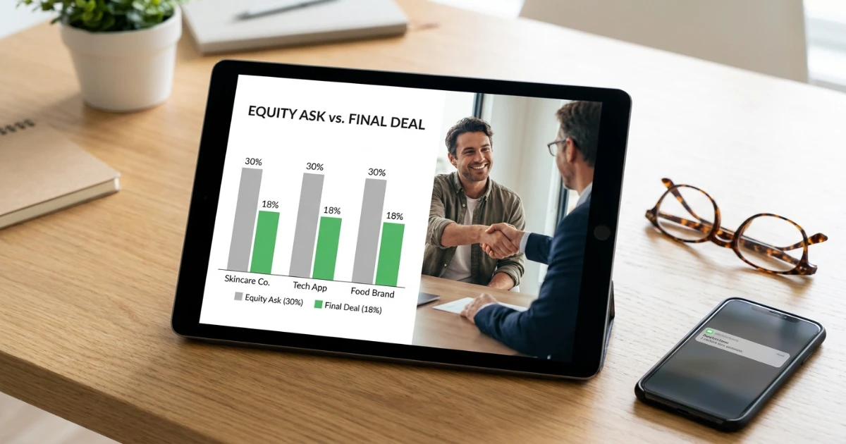Examples of equity deal outcomes from Shark Tank Pakistan pitches