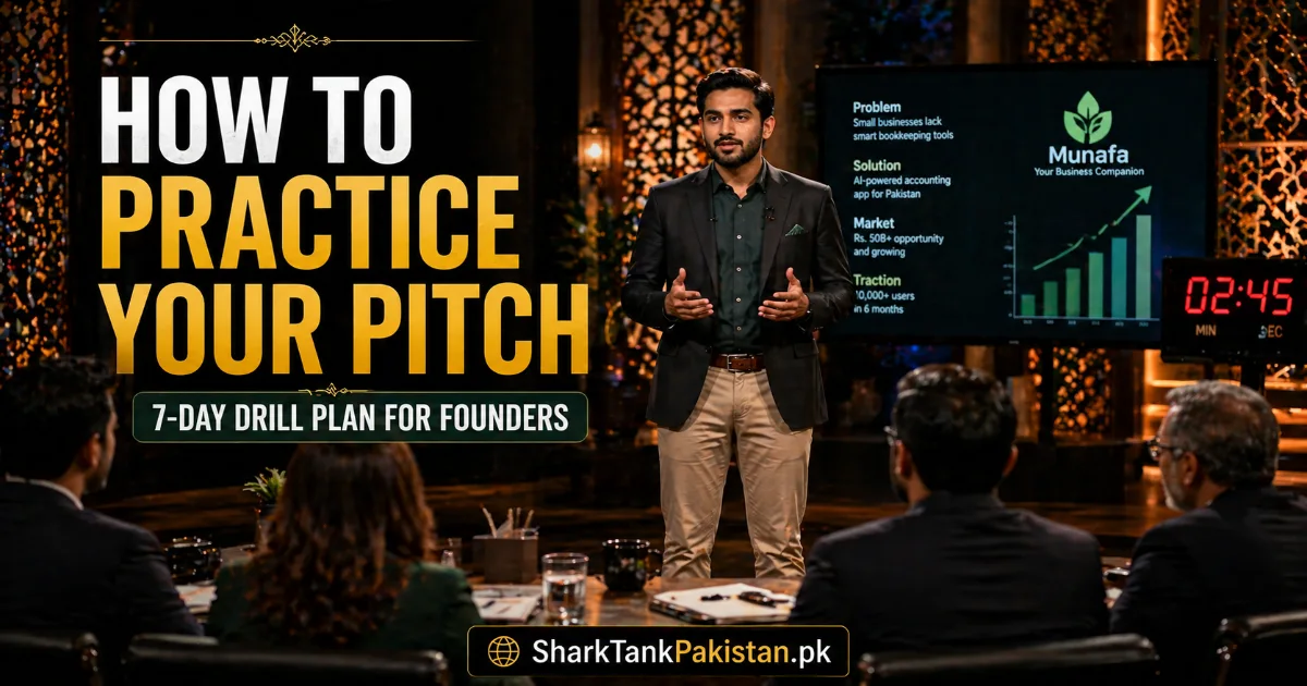 Notecards with tough investor objection questions for practicing startup pitch in a Pakistani context