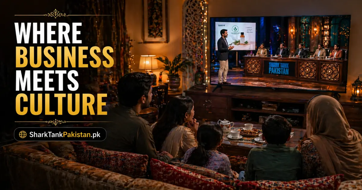 Pakistani family watching Dragons Den vs Shark Tank debate on television together