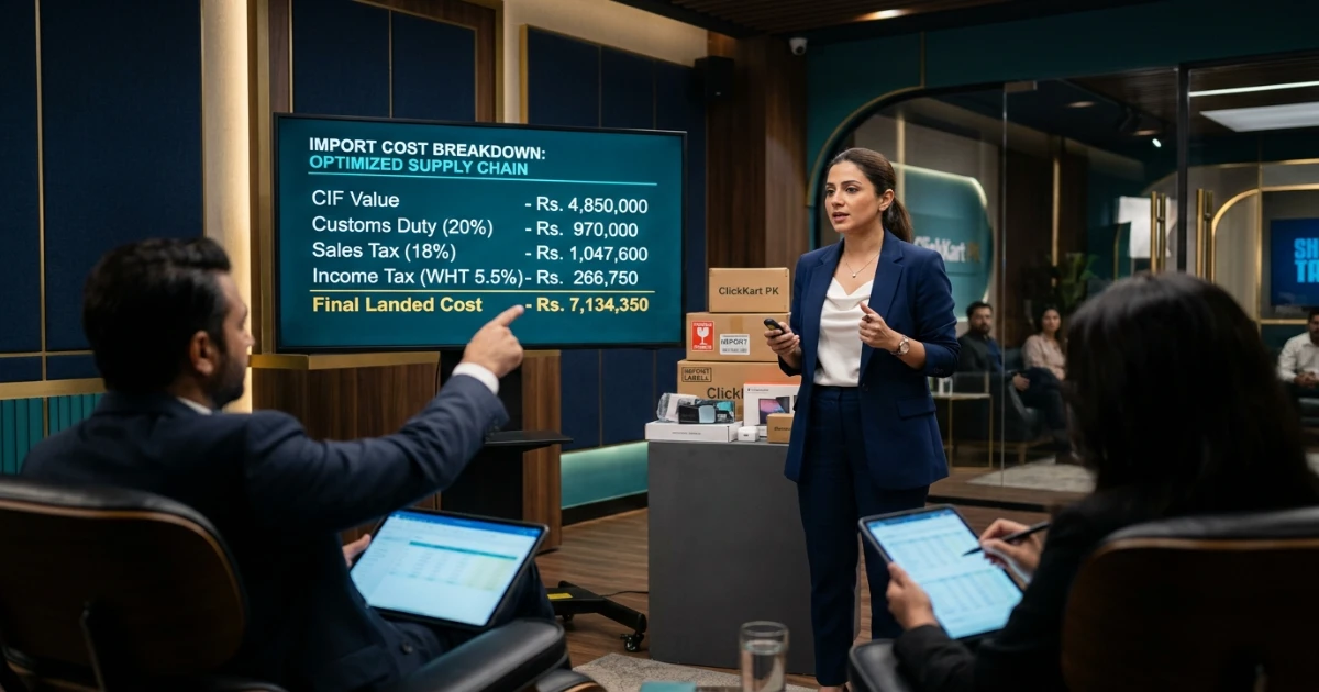 Shark Tank Pakistan judges discussing import landed cost importance