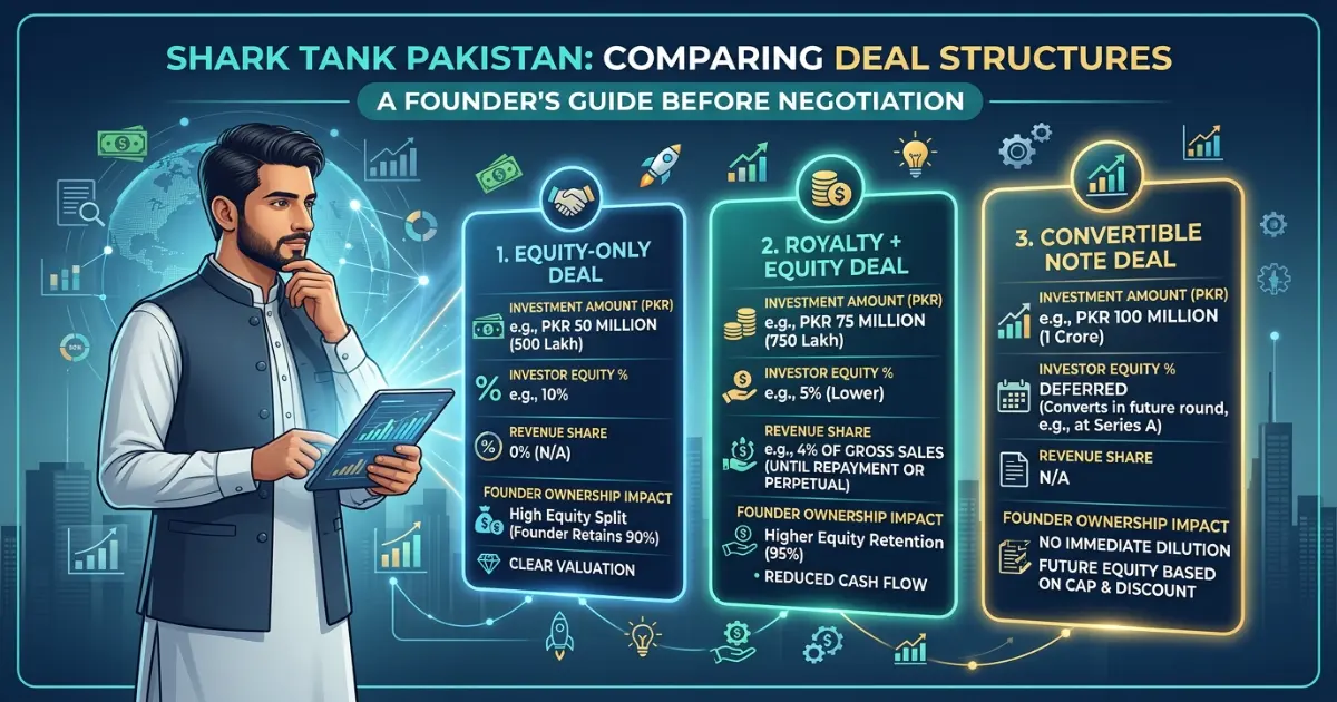 Summary graphic highlighting top Shark Tank Pakistan Season 2 deal predictions for Pakistani startups