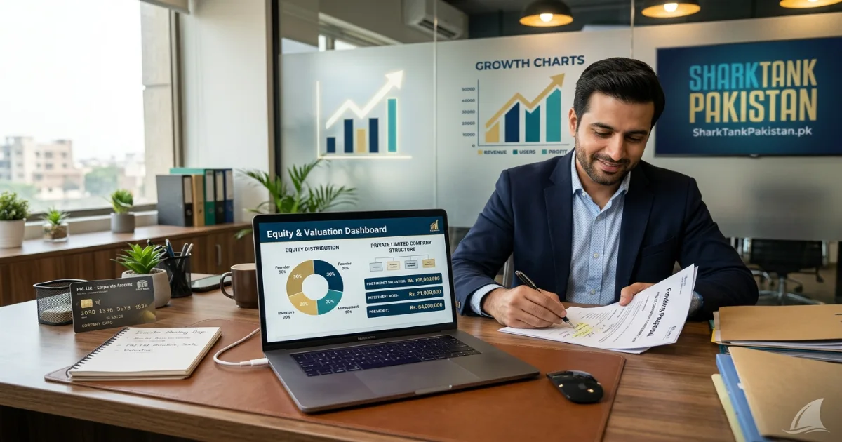 Pakistani small business owner on laptop registering a company through SECP portal
