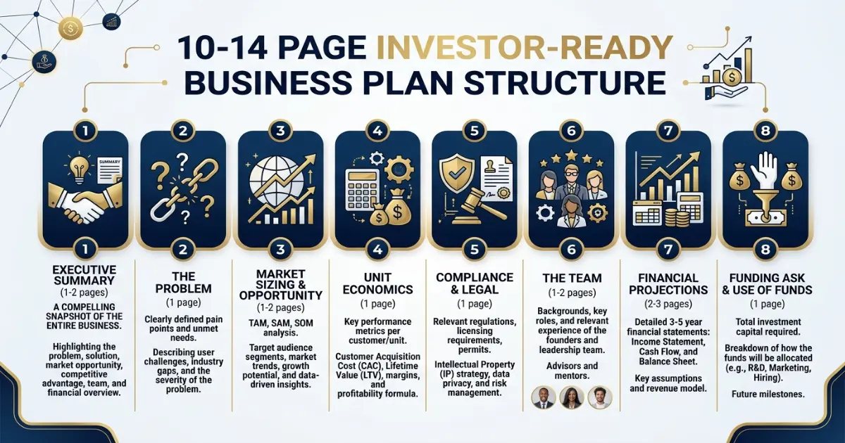Shark Tank Pakistan contestant reviewing business plan structure before pitch