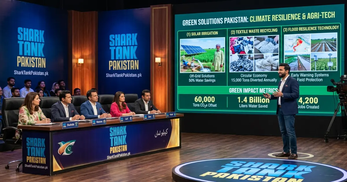 Futuristic vision of Shark Tank Pakistan Season 3 with diverse entrepreneurs and Sharks