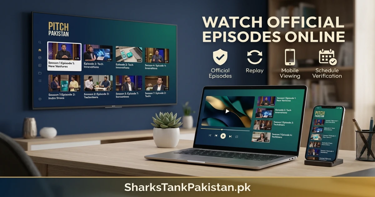Watching Green Entertainment Shark Tank Pakistan on mobile laptop and smart TV
