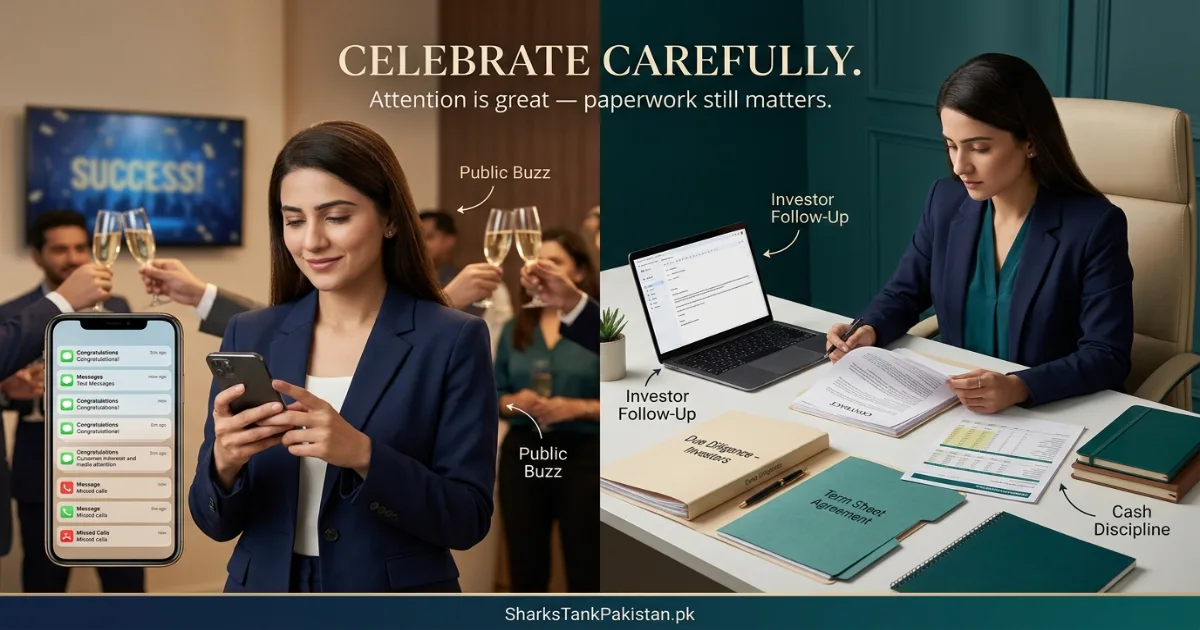 Founder balancing celebration with legal paperwork after Shark Tank Pakistan offer