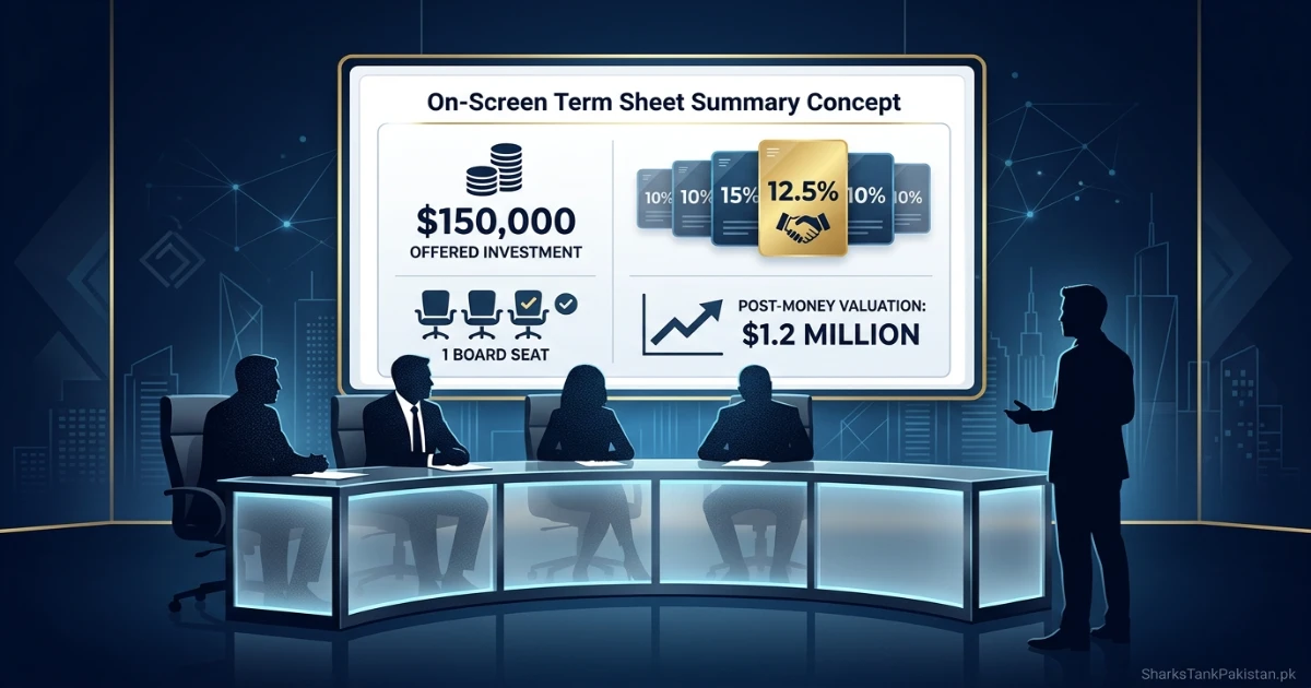 Shark Tank Pakistan season 2 founder deal preparation with equity valuation and investment terms