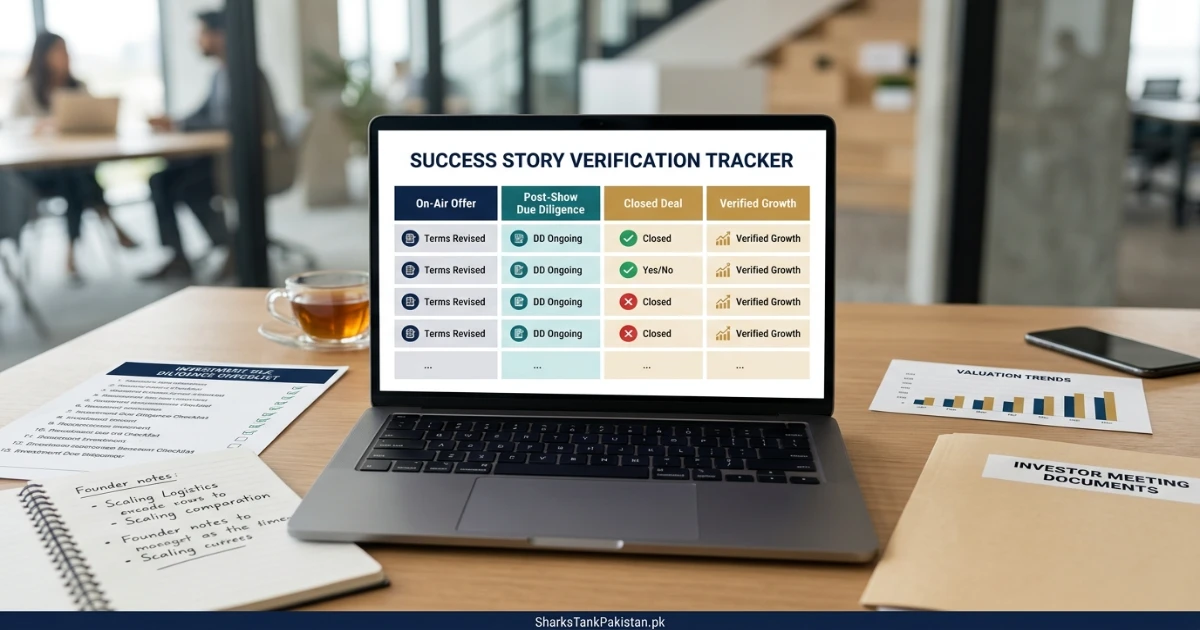 Shark Tank Pakistan success stories verification tracker for on-air offers closed deals and verified growth